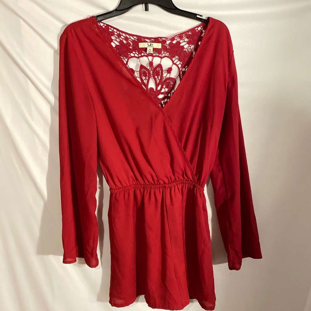 Red Lacey BackRomper